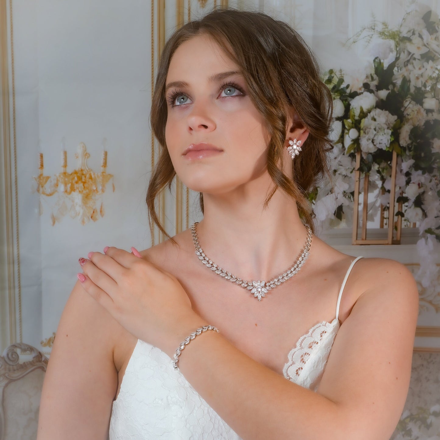 Wedding Necklace Set Crystal Bridal Jewelry Set Diamond Necklace Earrings Set Wedding Jewelry Set Diamond Wedding Jewelry Set