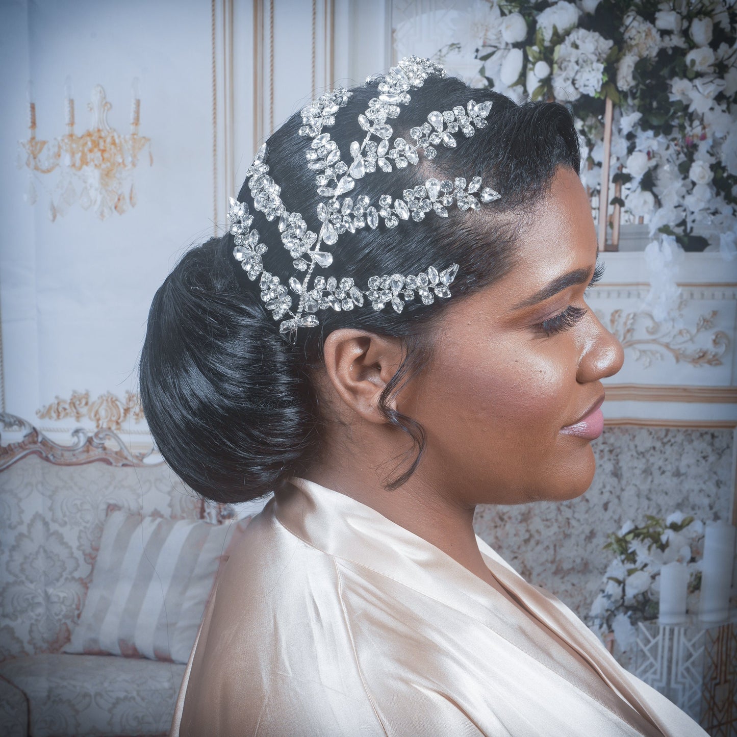 Wedding Hair piece Bridal Crystal Hair piece Diamond Hair Piece Wedding Headpiece Wedding Crystal Headband Large Diamond Hair Piece