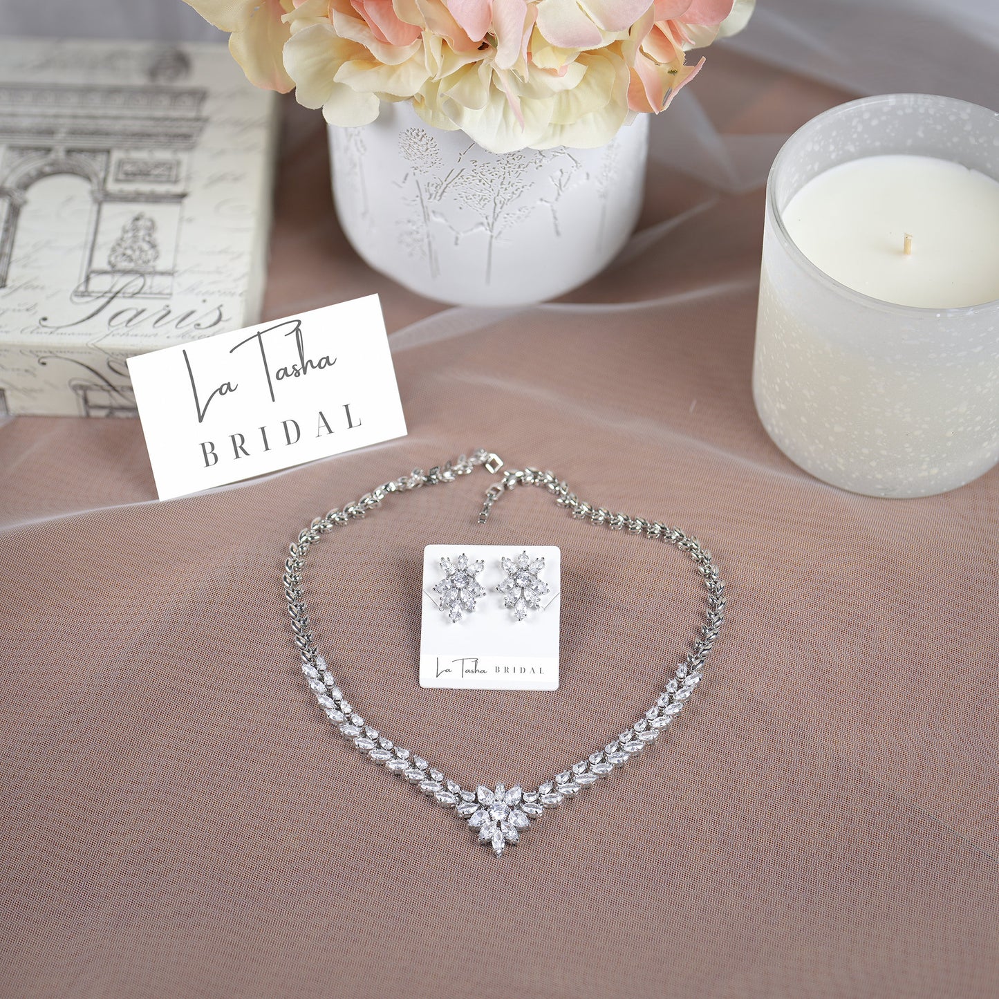 Wedding Necklace Set Crystal Bridal Jewelry Set Diamond Necklace Earrings Set Wedding Jewelry Set Diamond Wedding Jewelry Set