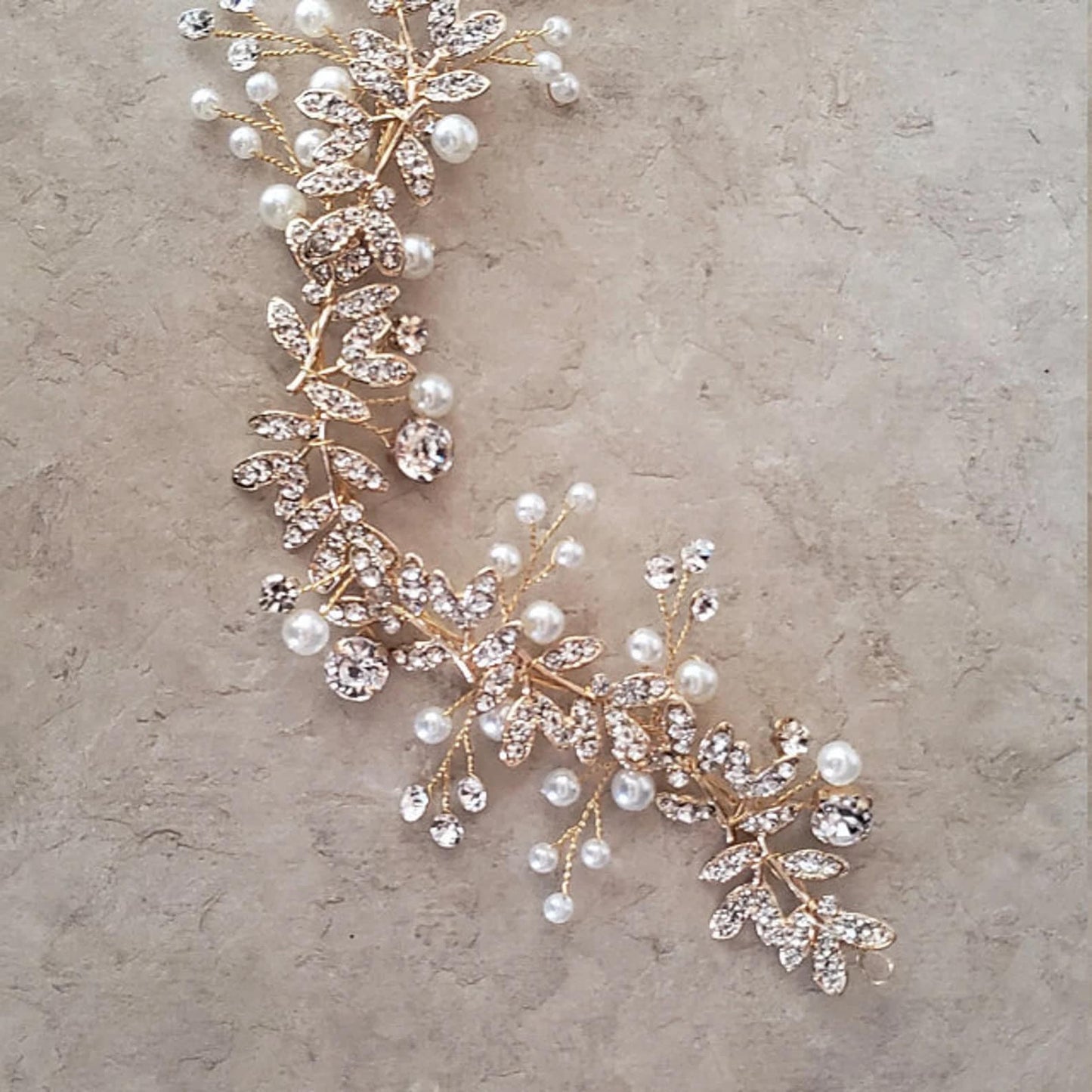 Crystal Headpiece Side Bridal hair vine Forehead Bridal Hair Accessory Silver Bridal Hair jewelry Rose gold Bridal hair vine