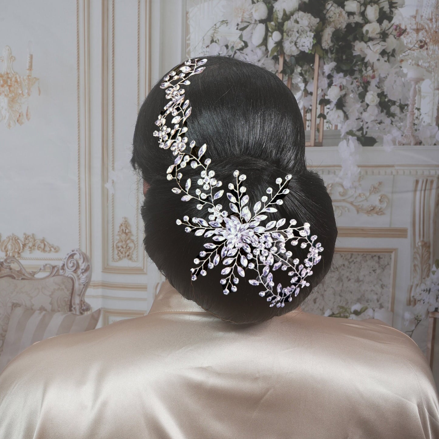 Crystal Tiara Bridal Hair piece Diamond Hair Piece Wedding Hair piece Wedding Crystal Hair Vine Large Bridal Hair Accessory
