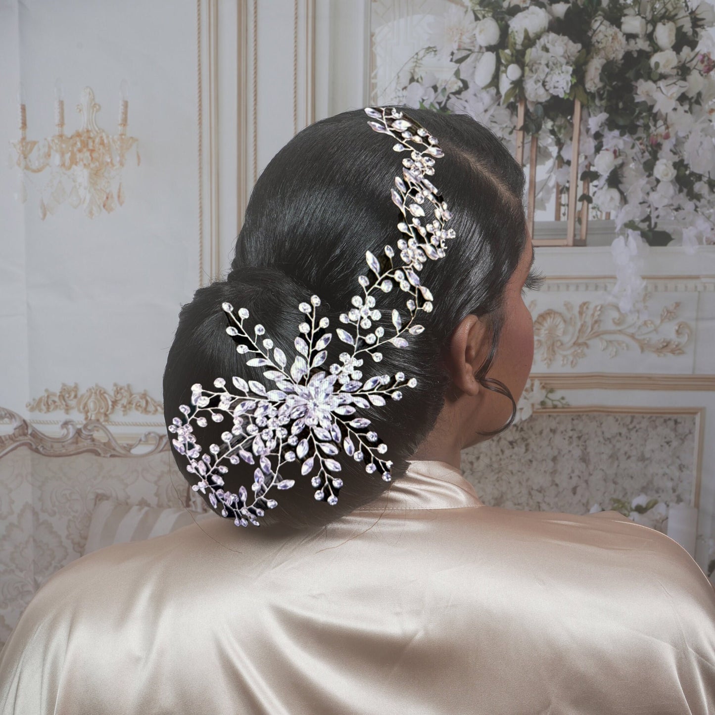 Crystal Tiara Bridal Hair piece Diamond Hair Piece Wedding Hair piece Wedding Crystal Hair Vine Large Bridal Hair Accessory