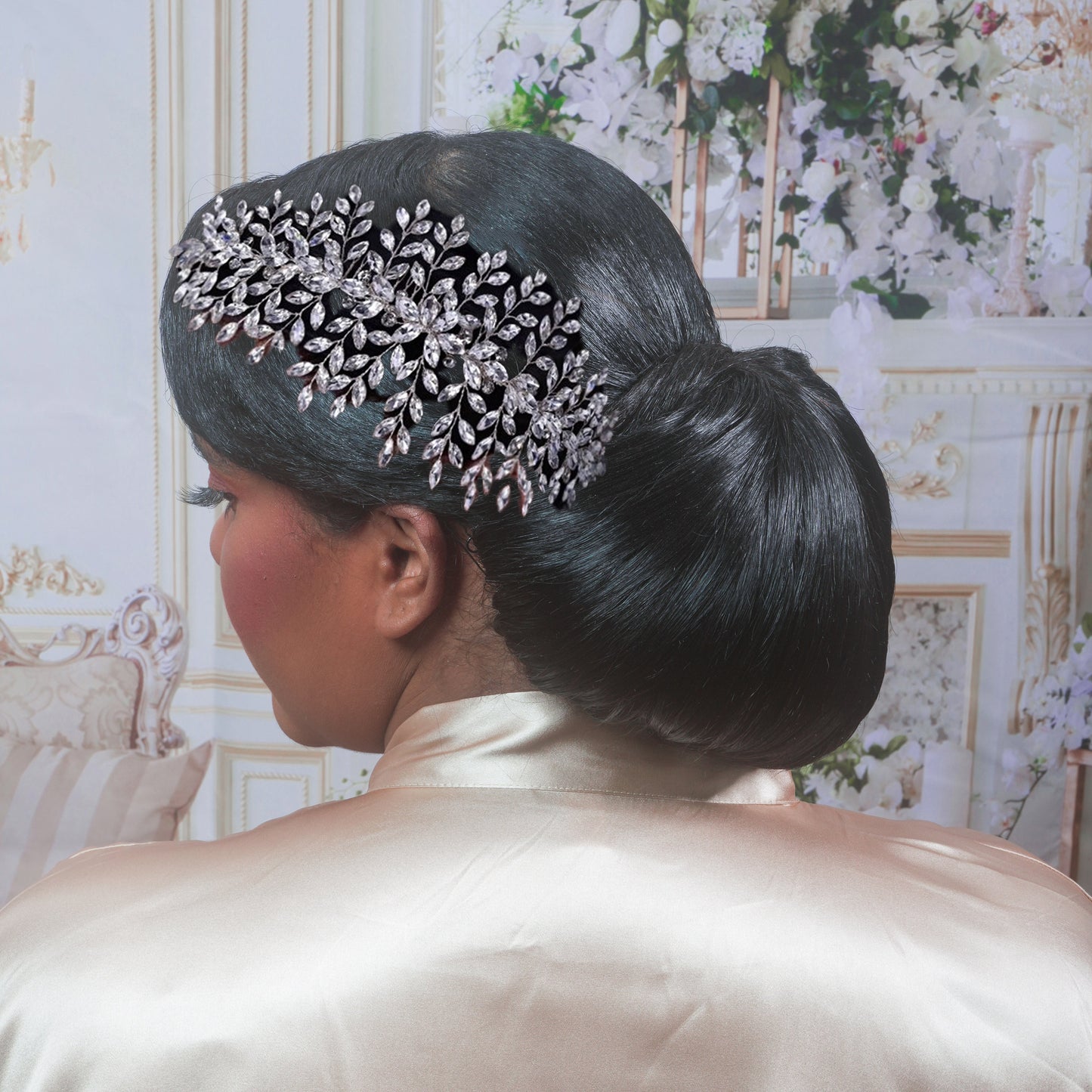 Crystal Hair Piece Silver Bridal Hair Comb Large Crystal Wedding Hair Comb Rhinestone Hair Piece Crystal Tiara Hair Comb Wedding