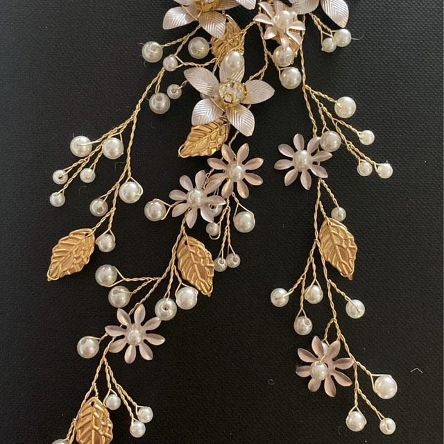 Floral Hair piece Bridal Hair Piece Bridal Hair Vine Floral Wedding Crown Wedding Headpiece Bridal Hair Accessory