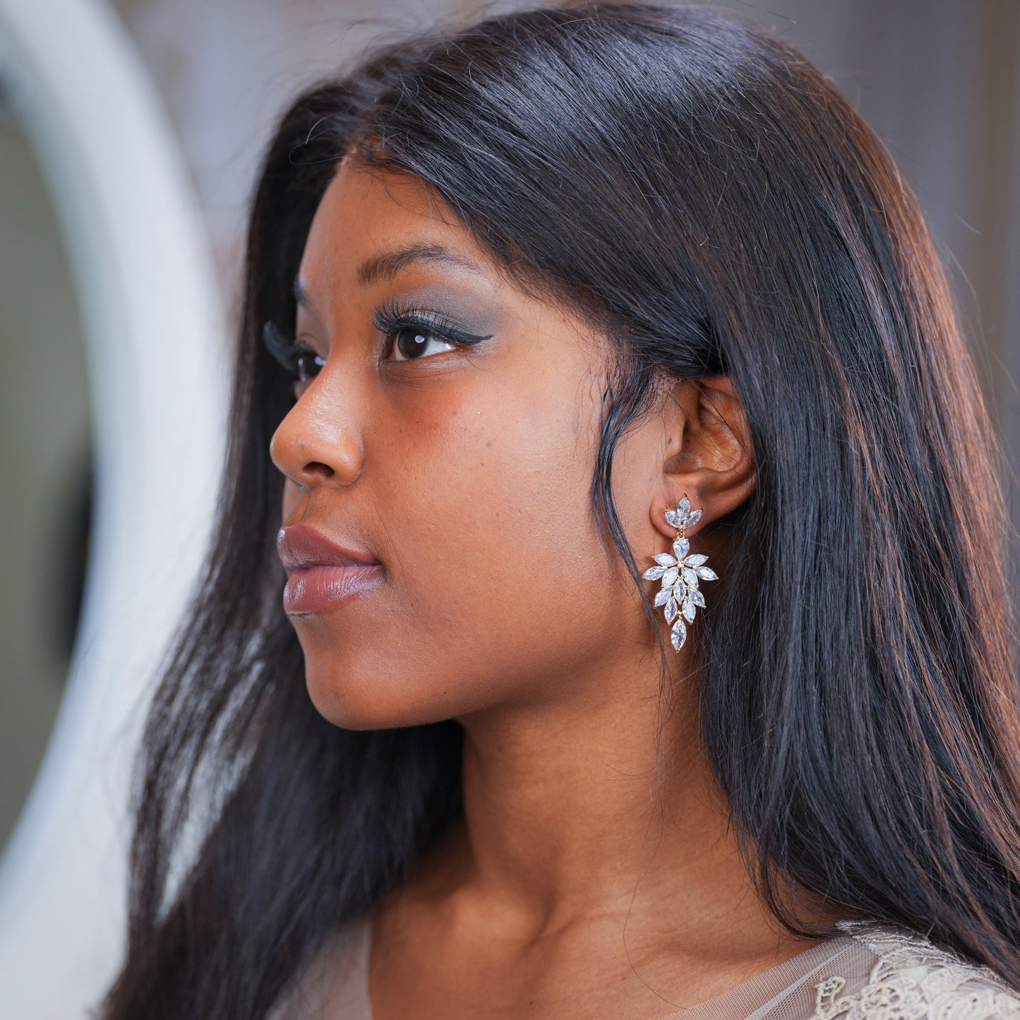 Latasha - Chandelier Wedding Earrings