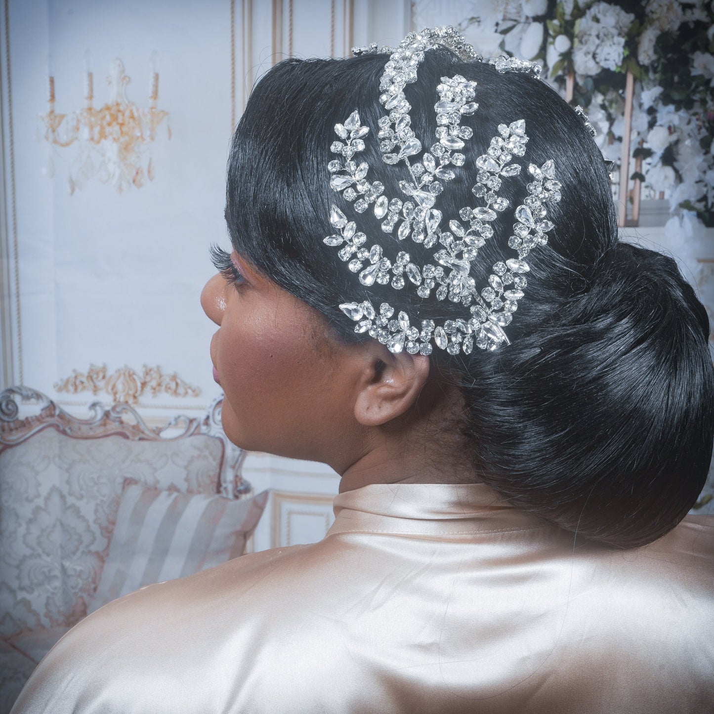 Bridal Crystal Hair piece Wedding Hair piece Diamond Hair Piece Wedding Headpiece Wedding Crystal Headband Large Diamond Hair Piece