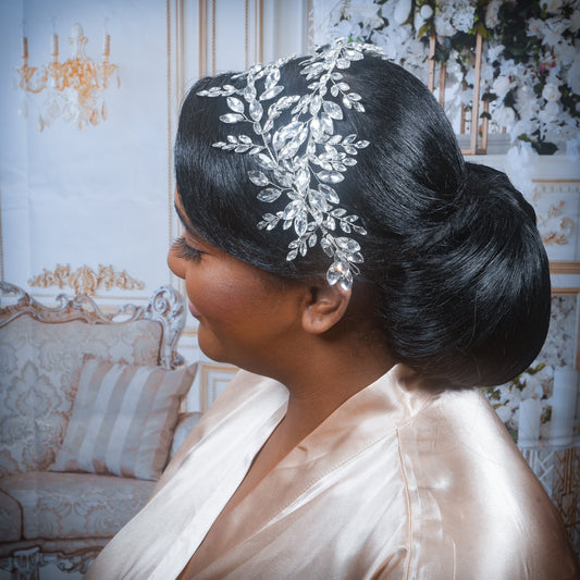 Crystal Hair piece Wedding Hair Comb Extra Large Rhinestone Headpiece Crystal Bridal Hair piece Crystal Hair Vine Statement Headpiece