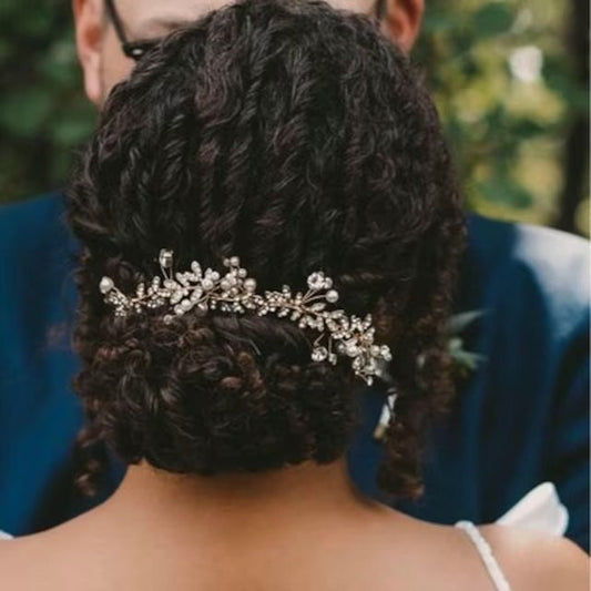 Bridal Hair Piece Silver Bridal hair vine Bridal Hair Accessories Wedding Hair Accessories Rose gold Bridal Tiara